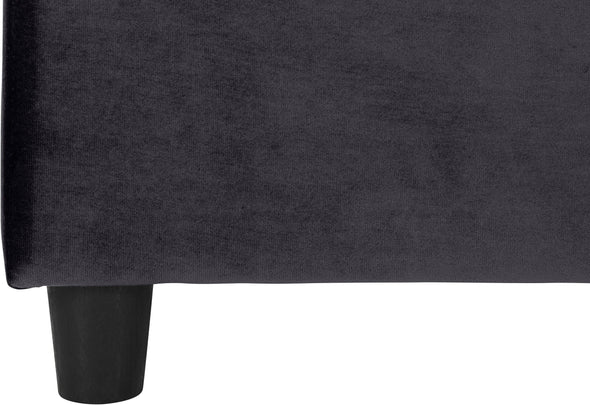 Bancheta Relaxy cu depozitare, din catifea gri, 120 cm - LunaHome.ro