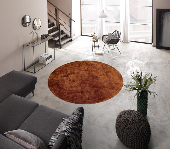 Covor shaggy Dana, maro, rotund, 190 cm - LunaHome.ro