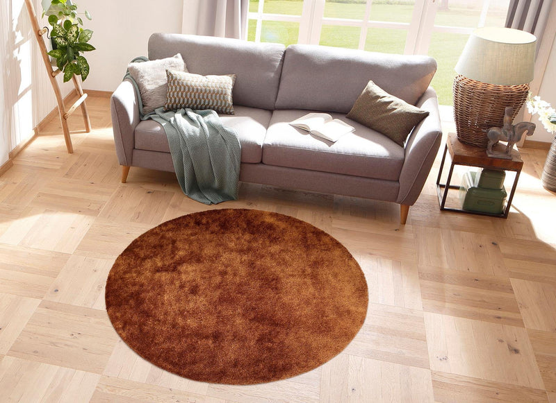 Covor shaggy Dana, maro, rotund, 190 cm - LunaHome.ro
