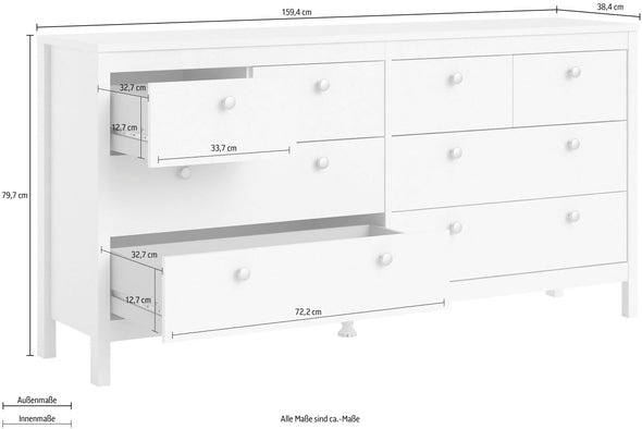 Comodă Madrid Home affaire, albă - LunaHome.ro