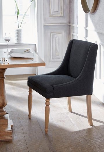 Scaun Davit GMK antracit cu picioare din lemn de mesteacan, design clasic - LunaHome.ro