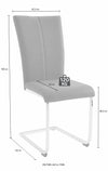 Set 2 scaune Cantilever din microfibra antracit cu cadru metalic - LunaHome.ro