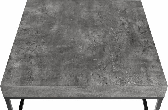 Masuta de cafea Petra cu blat cu aspect de beton, cadru metalic, 75x75 cm - LunaHome.ro