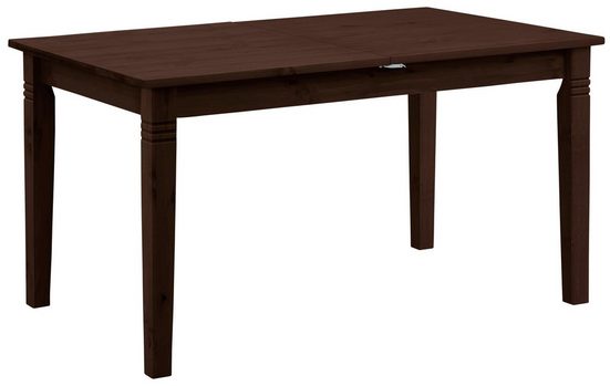 Masă extensibila Danuta din lemn masiv de pin maro inchis, 140-180 cm lungime - LunaHome.ro