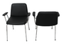 Set 2 scaune Sweet Living din piele ecologica neagra, picioare din metal - LunaHome.ro