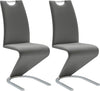 Scaun Amado MCA, din piele ecologica gri (set, 2 buc.) - LunaHome.ro