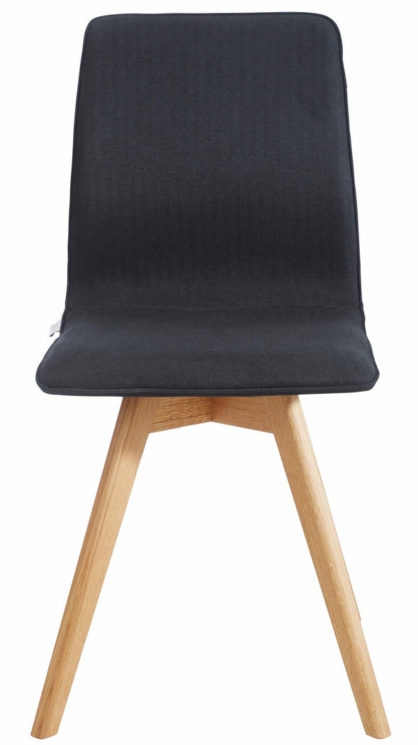 Set 2 scaune Dalea GMK din piele ecologica si tesatura, picioare din stejar - LunaHome.ro