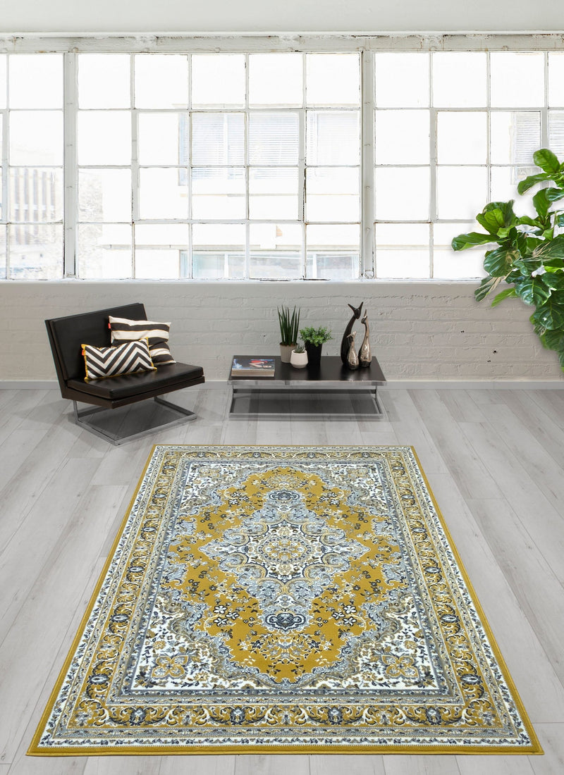 Covor Oriental DELAVITA, galben,  60x110 cm - LunaHome.ro