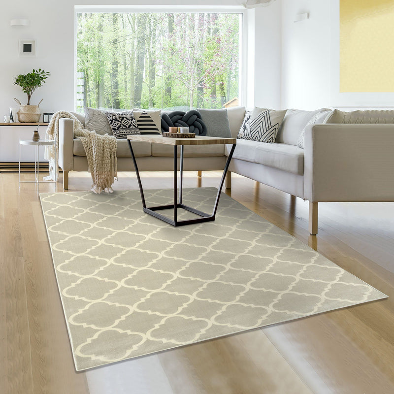 Covor Ambros cu fire scurte, nisipiu, 80x150 cm - LunaHome.ro