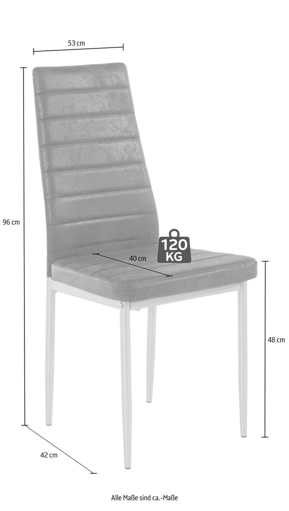 Set de sufragerie cu masa Lynn gri de 120x80 cm si 4 scaune Kate gri inchis - LunaHome.ro