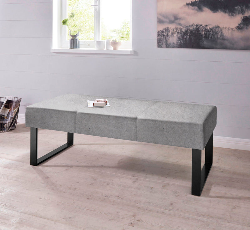 Bancheta Oliver tapitata, lățime 140cm, cu cadru metalic - LunaHome.ro