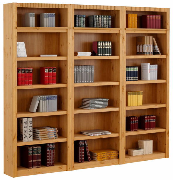 Bibliotecă »Bergen«, din lemn masiv de pin, 3 părți - LunaHome.ro