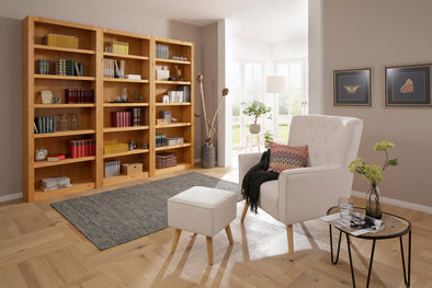 Bibliotecă »Bergen«, din lemn masiv de pin, 3 părți - LunaHome.ro