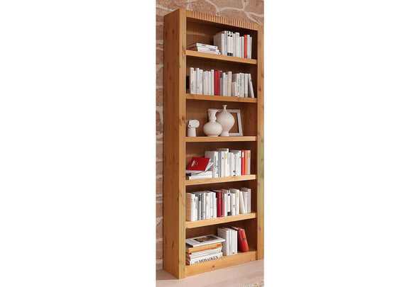 Bibliotecă »Bergen« din lemn masiv de pin natur, 82,5 cm latime - LunaHome.ro