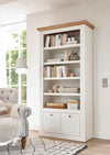 Biblioteca »Westminster« din MDF cu aspect de lemn alb, 97 cm latime - LunaHome.ro