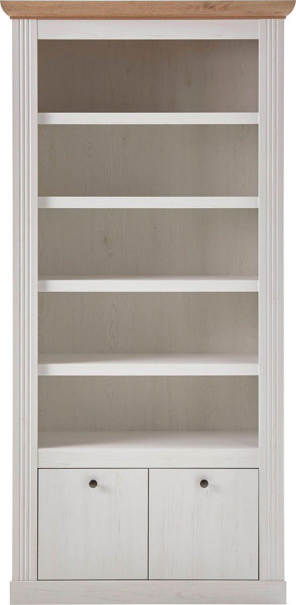 Biblioteca »Westminster« din MDF cu aspect de lemn alb, 97 cm latime - LunaHome.ro