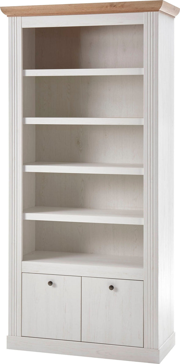 Biblioteca »Westminster« din MDF cu aspect de lemn alb, 97 cm latime - LunaHome.ro
