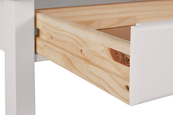 Birou Gava din lemn masiv de pin alb, 100 cm latime - LunaHome.ro