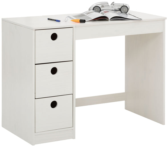 Birou Lüttenhütt Alpi, din lemn masiv de pin alb, lățime masă 100 cm - LunaHome.ro