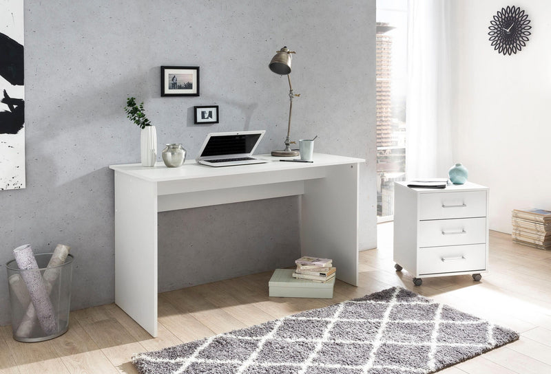 Birou Wilmes Multi din PAL alb, 125 cm latime - LunaHome.ro