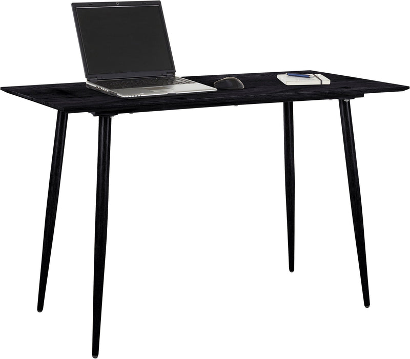 Masa »Eadwine« cu blat din MDF negru, cadru metalic, 120x60 cm - LunaHome.ro