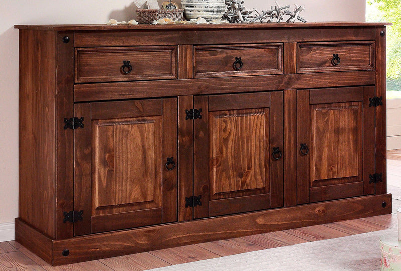 Bufet »Mexiko« din lemn masiv de pin, latime 151 cm - LunaHome.ro