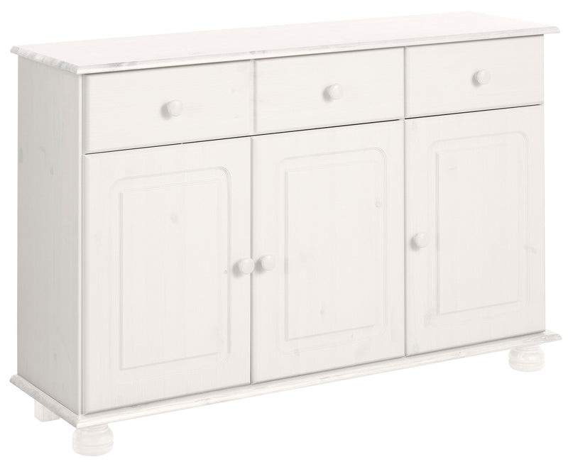 Comodă Mette din lemn de pin alb, lățime 120 cm - LunaHome.ro