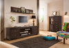 Comoda TV Rauna din lemn masiv de pin wenge, 200 cm - LunaHome.ro