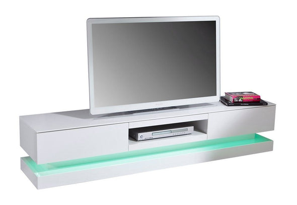Comoda TV Step cu telecomandă și iluminare cu LED care schimbă culoarea - LunaHome.ro
