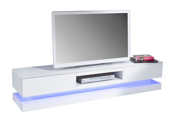 Comoda TV Step cu telecomandă și iluminare cu LED care schimbă culoarea - LunaHome.ro