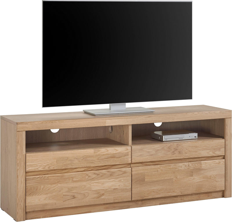 Comoda TV Woltra »Silkeborg« cu fronturi din stejar, latime 140 cm - LunaHome.ro