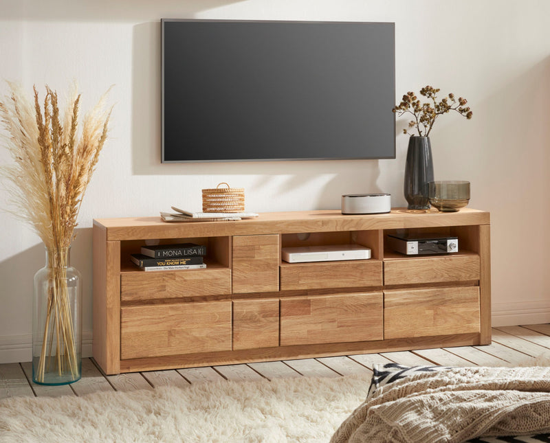 Comoda TV Woltra »Silkeborg« cu fronturi din stejar, latime 160 cm - LunaHome.ro