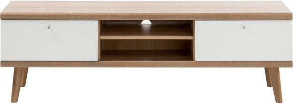 Comoda TV »Merle«, in design scandinav, culoare alb-stejar, latime 160 cm - LunaHome.ro