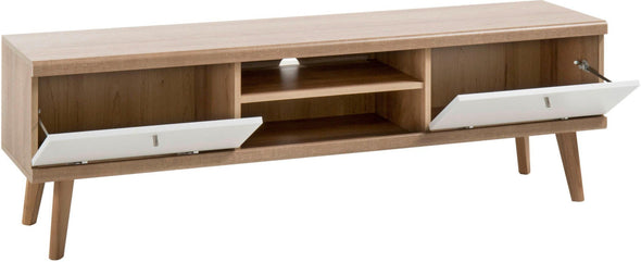 Comoda TV »Merle«, in design scandinav, culoare alb-stejar, latime 160 cm - LunaHome.ro
