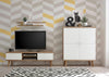 Comoda TV »Merle«, in design scandinav, culoare alb-stejar, latime 160 cm - LunaHome.ro