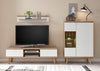 Comoda TV »Merle«, in design scandinav, culoare alb-stejar, latime 160 cm - LunaHome.ro