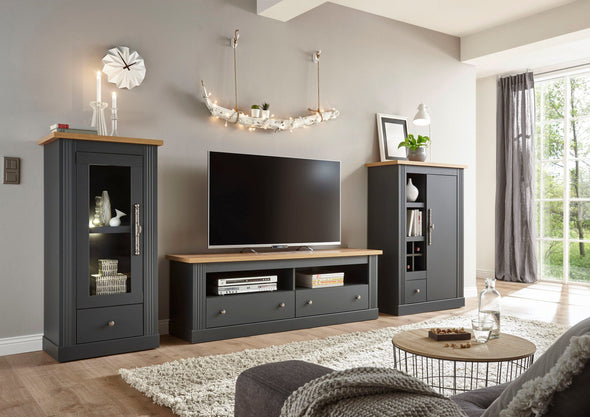 Comoda TV »WESTMINSTER« cu desgin elegant, gri inchis, lățime 153 cm - LunaHome.ro