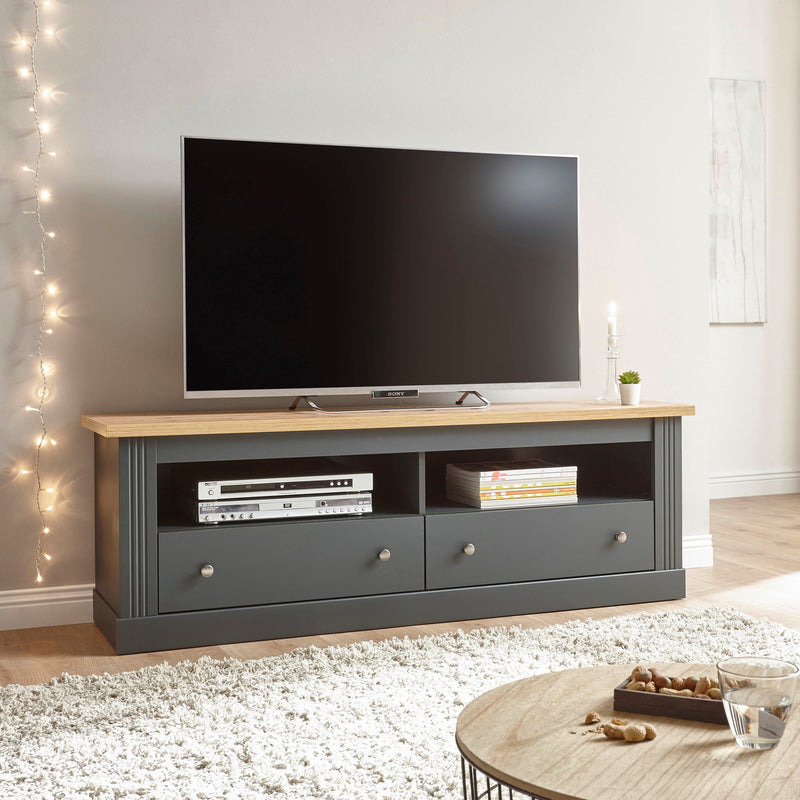 Comoda TV »WESTMINSTER« cu desgin elegant, gri inchis, lățime 153 cm - LunaHome.ro