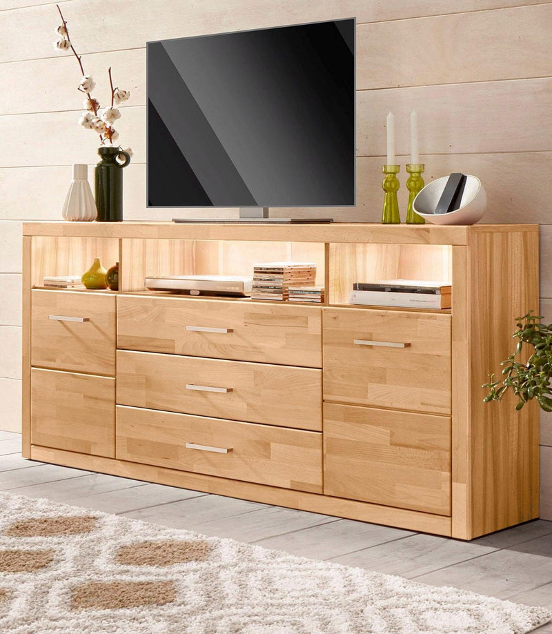 Comoda Woltra Ribe cu fronturi din fag, 180 cm latime - LunaHome.ro