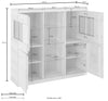 Comoda Woltra Ribe cu fronturi din lemn de fag, 125 cm latime - LunaHome.ro