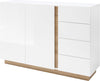 Comoda »CLAiR« alb lucios cu design modern, lățime 138 cm - LunaHome.ro