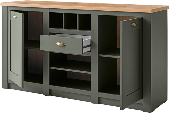Comoda »Cambridge« cu design elegant verde inchis, 145 cm latime - LunaHome.ro