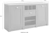 Comoda »Cambridge« cu design elegant verde inchis, 145 cm latime - LunaHome.ro