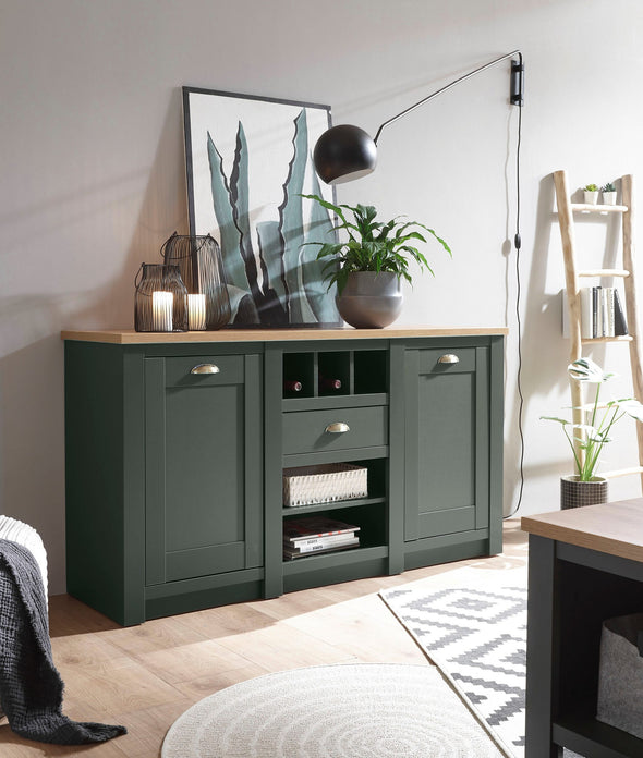 Comoda »Cambridge« cu design elegant verde inchis, 145 cm latime - LunaHome.ro