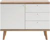 Comoda »Merle«, in design scandinav, culoare alb-stejar, latime 107 cm - LunaHome.ro