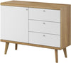 Comoda »Merle«, in design scandinav, culoare alb-stejar, latime 107 cm - LunaHome.ro