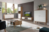 Comoda »Merle«, in design scandinav, culoare alb-stejar, latime 160 cm - LunaHome.ro