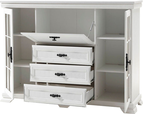 Comoda »Royal« alba cu design exclusivist, 158 cm latime - LunaHome.ro