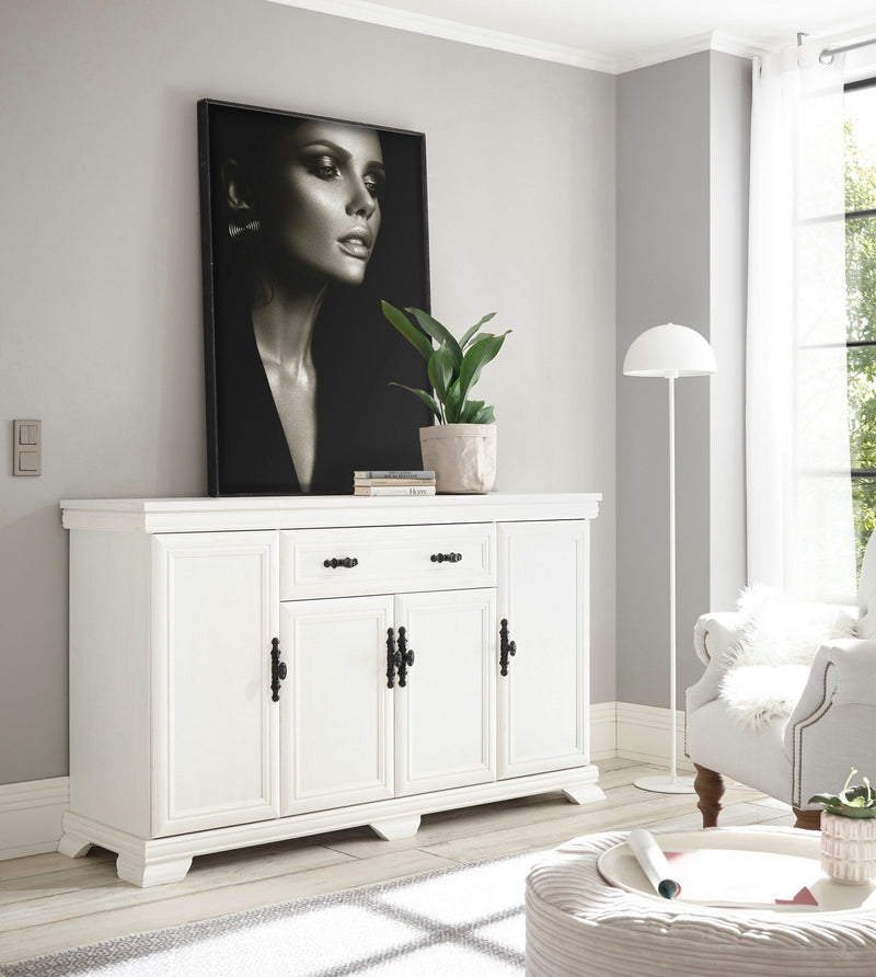 Comoda »Royal« alba cu design exclusivist, 168 cm latime - LunaHome.ro