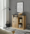 Comoda »SHERWOOD« cu aspect de lemn, usa tip hambar, lățime 93 cm - LunaHome.ro